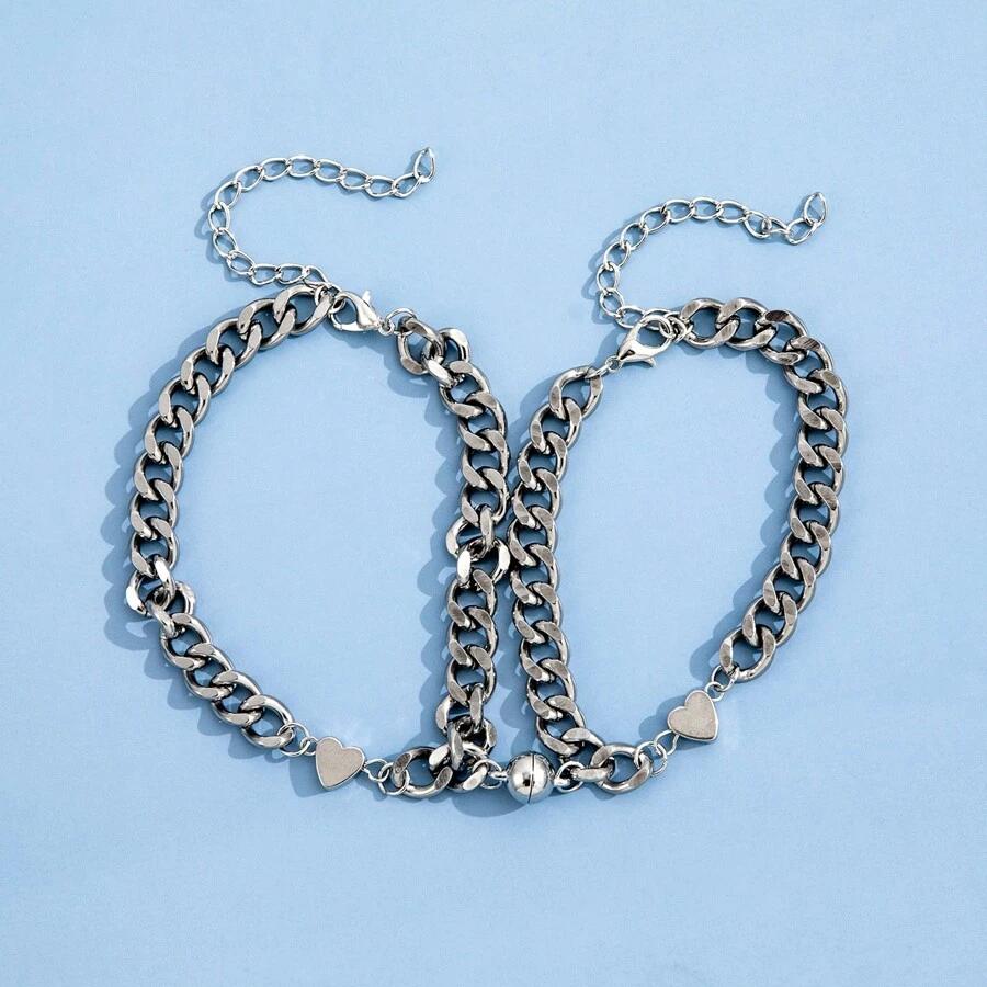 Heart Magnetic Ball Couple Bracelet - Emberil