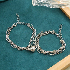 2 Pcs Eternal Love Magnetic Chain Couple Bracelets - Emberil