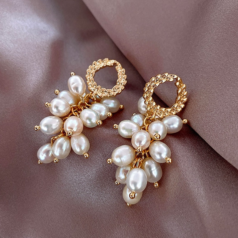 Bundle Of Pearls Earrings - Emberil