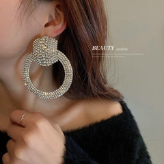 Ring of Shine Luxury Rhinestone Earrings - S925