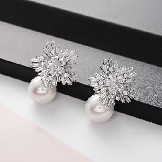 Snowflake - S925 Zircon Earrings - Emberil