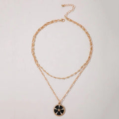 Double Layer Luxury Golden Citrus Necklace - Emberil