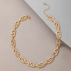 Luxury Golden Squared Link Necklace - Emberil