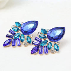 Blue Rhinestone Studs - Emberil