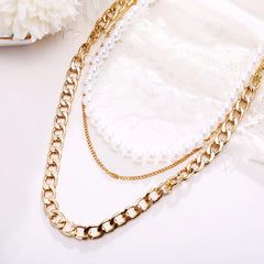 3 Layers Pearl Chains Trendy Necklace - Emberil