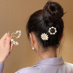 Fairy Floral Moon Heart Hair Clip Set - Emberil