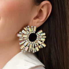 Luxury Rhinestone Statement Earrings - Emberil