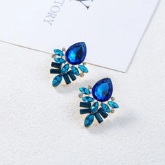 Blue Rhinestone Studs - Emberil