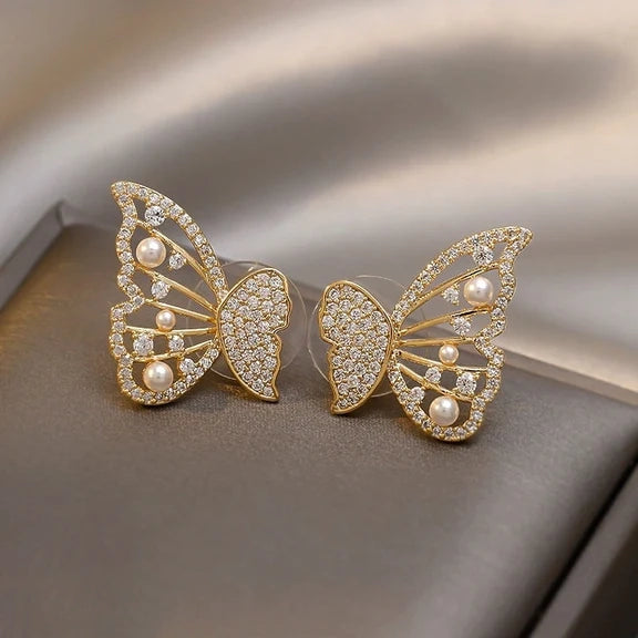 Butterfly Wings S925 Stud Earrings - Emberil