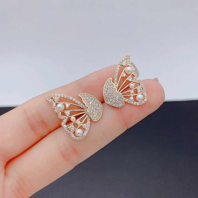 Butterfly Wings S925 Stud Earrings - Emberil