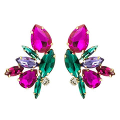 Multi Crystal Stud Earrings - Emberil