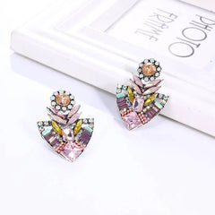 Mix of Colors Luxury Rhinestone Earrings - Emberil