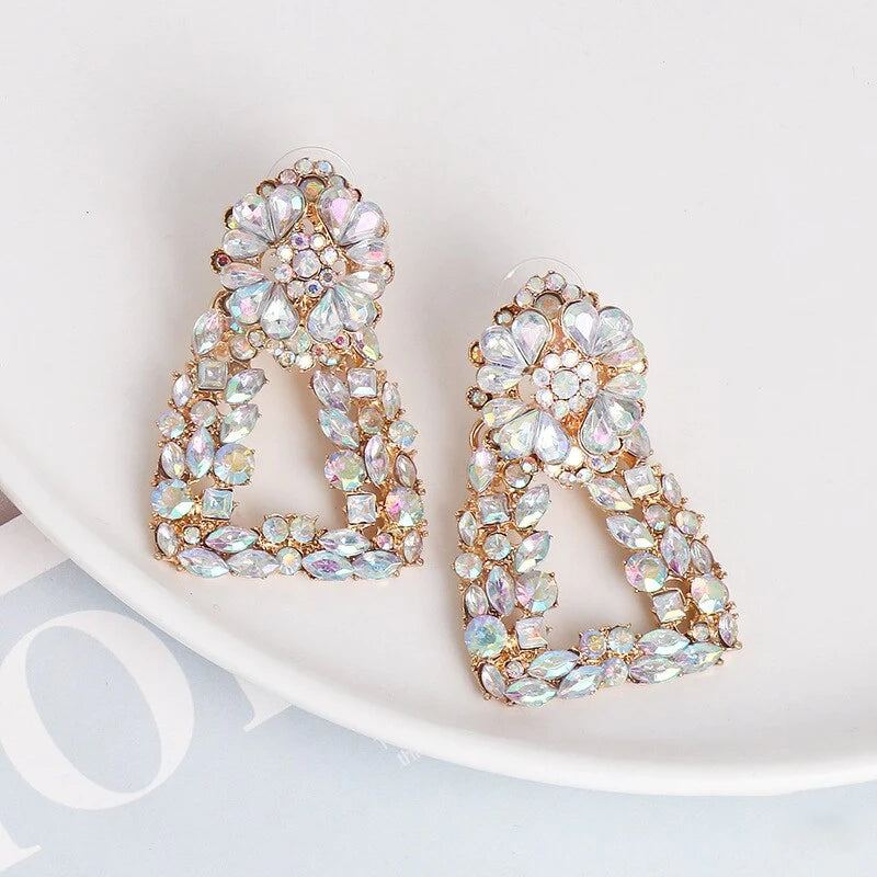 Luxury Crystal Fantasy Rhinestone Statement Earrings - Emberil