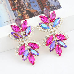 Luxury Crystal Dangle Statement Earrings - Emberil