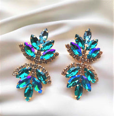 Luxury Crystal Dangle Statement Earrings - Emberil