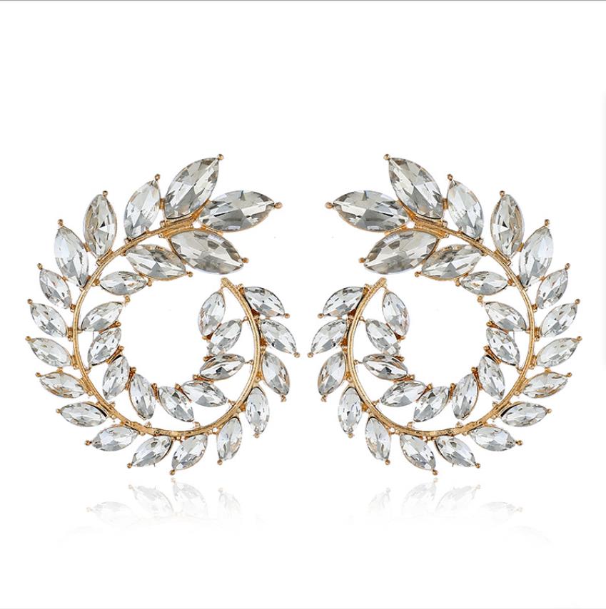 Luxury Rhinestone Statement Studs - Emberil