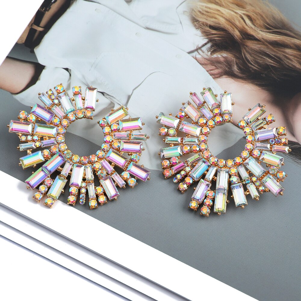 Luxury Rhinestone Statement Earrings - Emberil