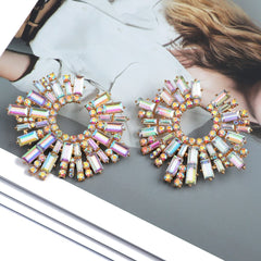 Luxury Rhinestone Statement Earrings - Emberil