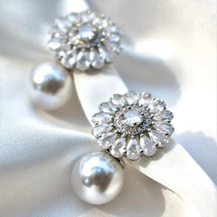 Crystal Blossom Tops Earrings - S925 - Emberil