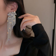 Luxury Crystal Drop Tassel Earrings - S925 (Limited Edition) - Emberil