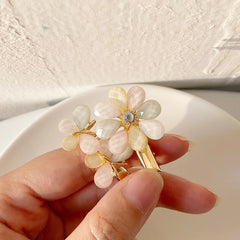 5 Pieces Daisy Floral Butterfly Hair Clip Set - Emberil