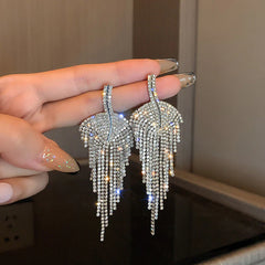 Luxury Leaf Tassel Earrings - S925 - Emberil