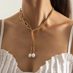 Pearl Chain Necklace - Emberil