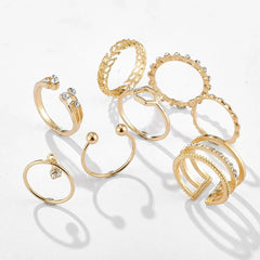 8 Pcs Elegant Ring Set - Emberil