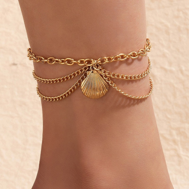 Shell Chain Anklet - Emberil