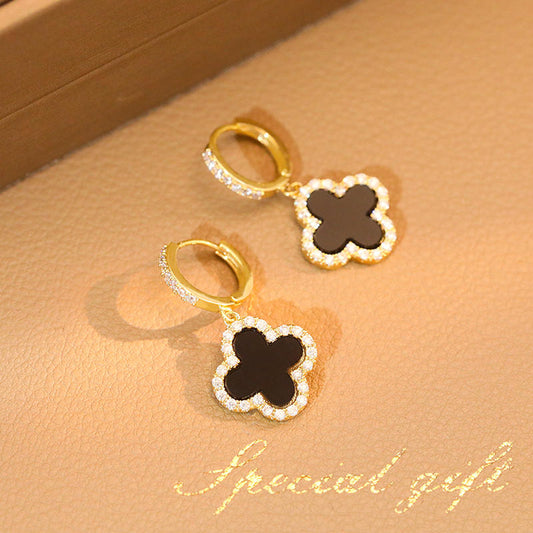 Four Leaf Clover S925 Earrings - Emberil