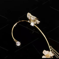 Luxury Butterfly Flower Ear Cuff Clip - Emberil