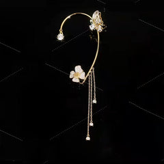 Luxury Butterfly Flower Ear Cuff Clip - Emberil