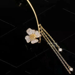 Luxury Butterfly Flower Ear Cuff Clip - Emberil