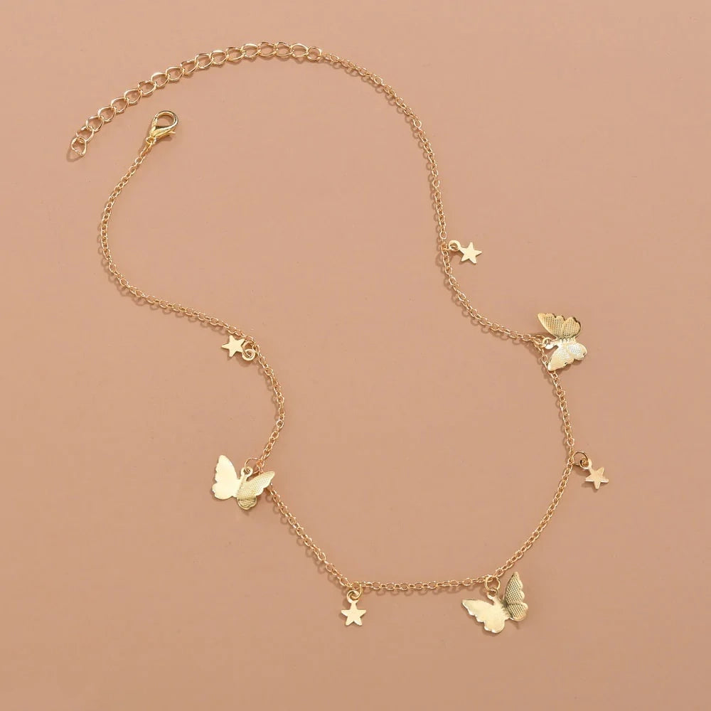 Butterfly Star Girl Necklace - Emberil