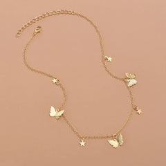 Butterfly Star Girl Necklace - Emberil