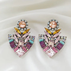 Mix of Colors Luxury Rhinestone Earrings - Emberil