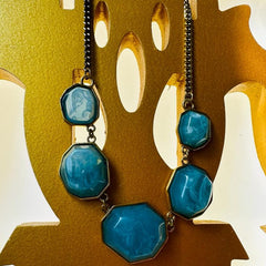 Smoky Blue Stones Necklace