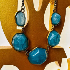 Smoky Blue Stones Necklace