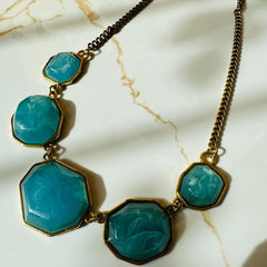 Smoky Blue Stones Necklace