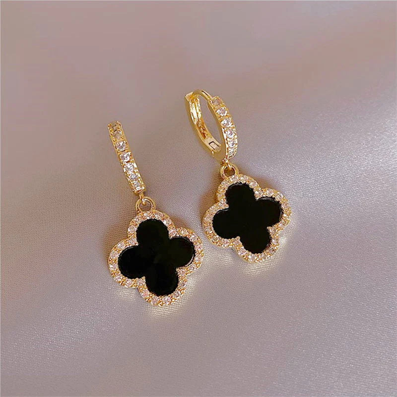 Four Leaf Clover S925 Earrings - Emberil