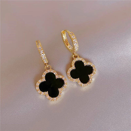 Four Leaf Clover S925 Earrings - Emberil