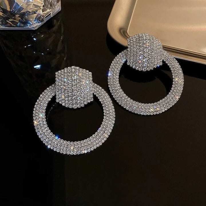 Ring of Shine Luxury Rhinestone Earrings - S925 - Emberil