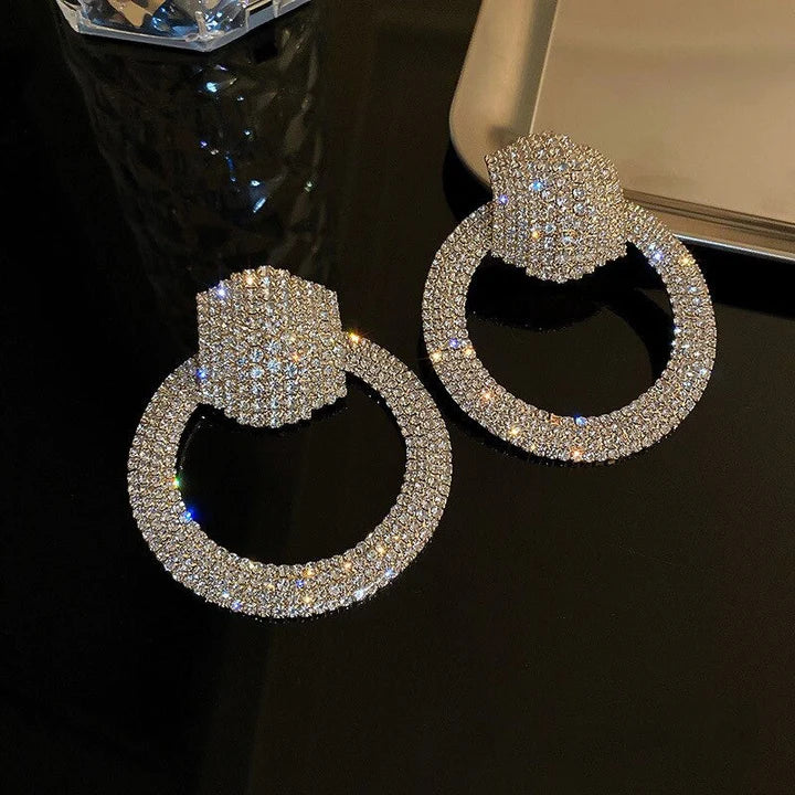 Ring of Shine Luxury Rhinestone Earrings - S925 - Emberil