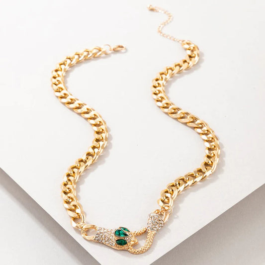 Golden Snake Bone Necklace - Emberil