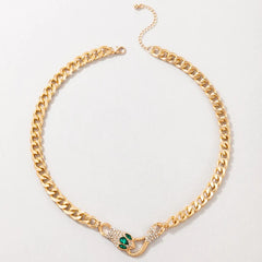 Golden Snake Bone Necklace - Emberil