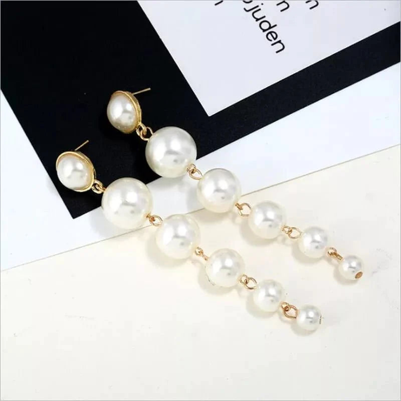 Elegant Pearl Drop Earrings - Emberil