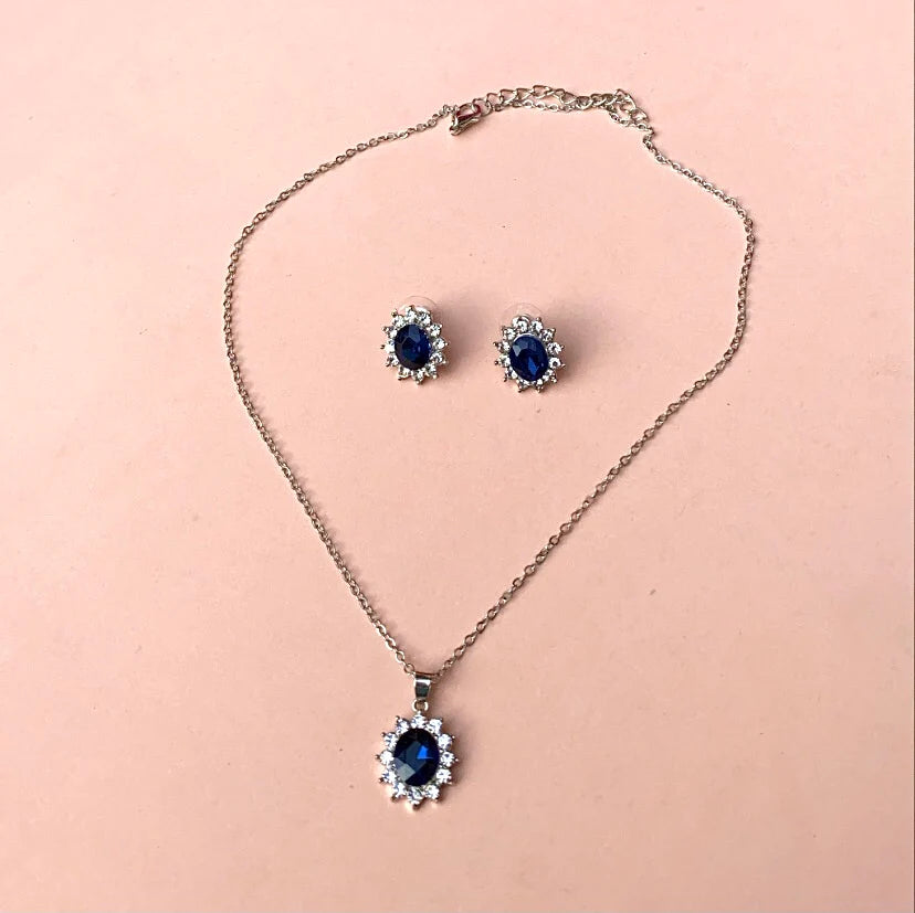 Sapphire Gemstone Cubic Zirconia Set - Emberil